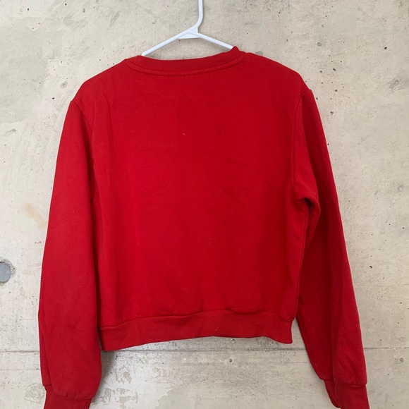Red cropped sweatshirt from H&M - Picture 4 of 5